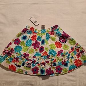 L.L. Bean girls size 4 floral lined skirt